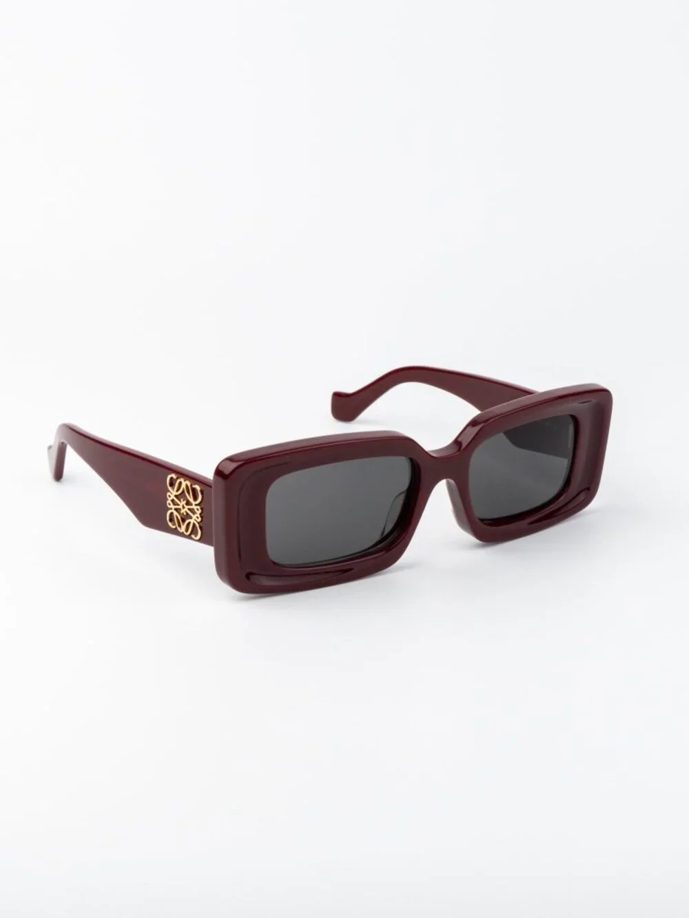 Loewe Women Sunglasses Red Grey Rectangular LW40102F 66A NEW AUTHENTIC